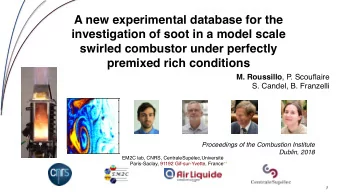 A new experimental database for the  investigation of soot in a model scale  swirled combustor