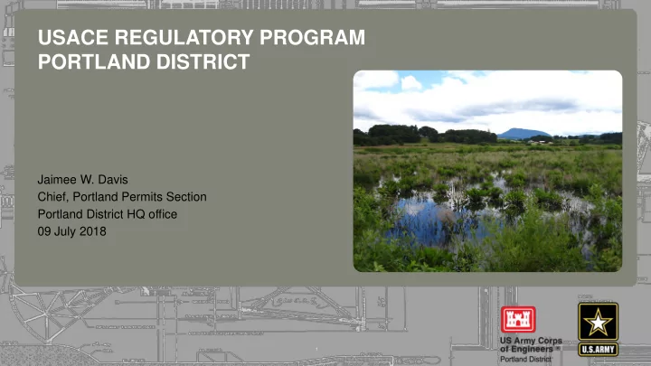 usace regulatory program portland district