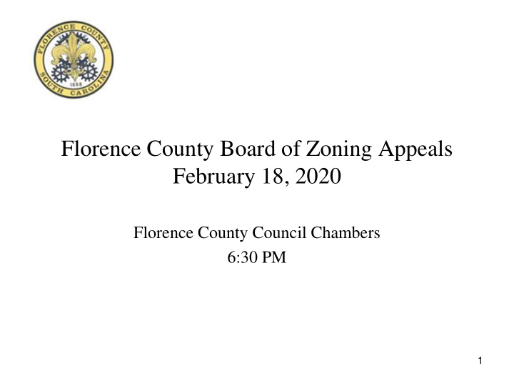 florence county board of zoning appeals february 18 2020