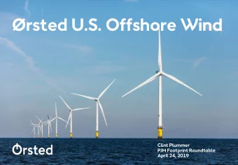 rsted U.S. Offshore Wind  Clint Plummer  PJM Footprint Roundtable  April 24, 2019  0  rsted