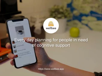 Every day planning for people in need  of cognitive support  https://www.wellbee.app  Wellbee  App