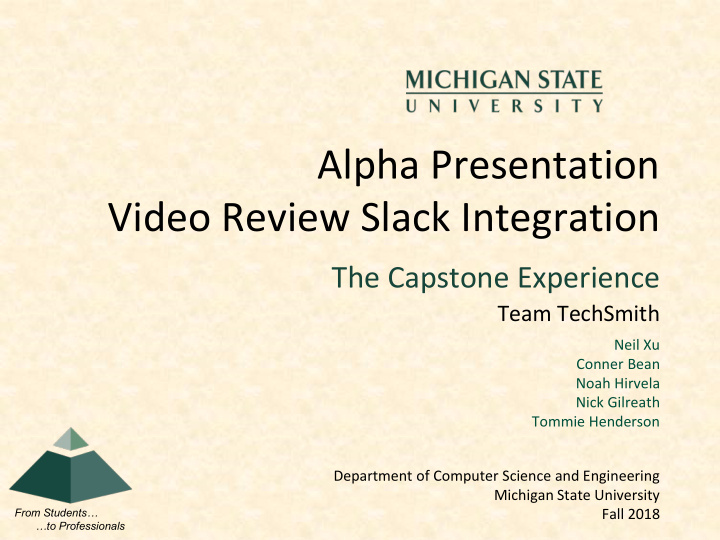 alpha presentation