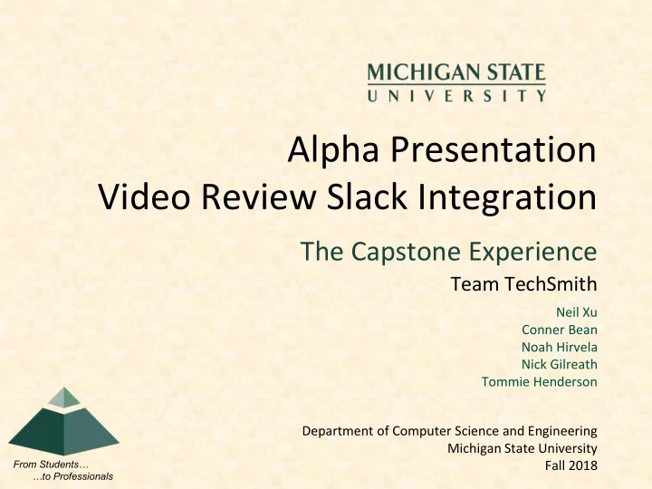 alpha presentation