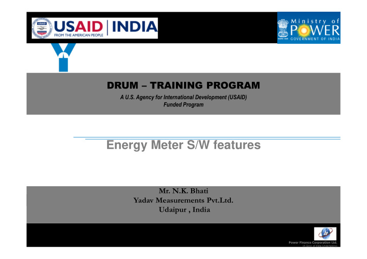 energy meter s w features