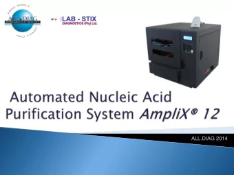 ALL.DIAG 2014  1. Load samples, reagent cartridges and plastic  consumables  2. Select the protocol