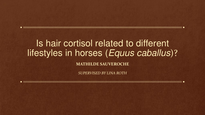 is hair cortisol related to different