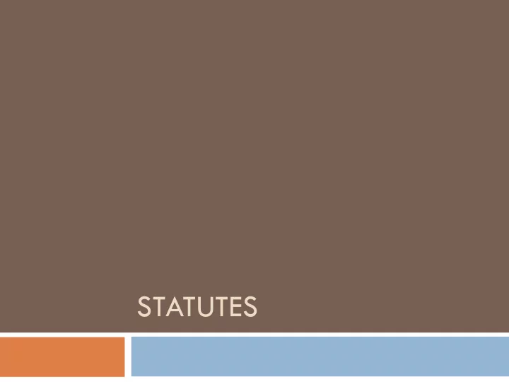statutes publication pattern for statutory materials