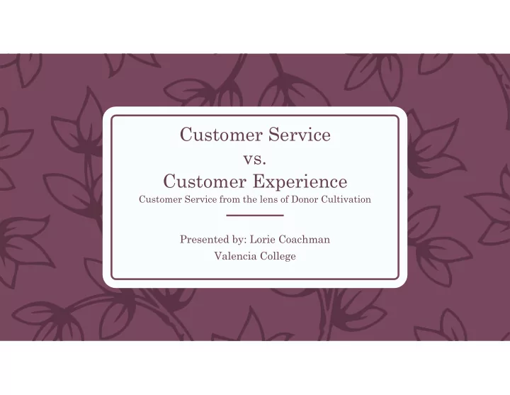 customer service vs customer experience