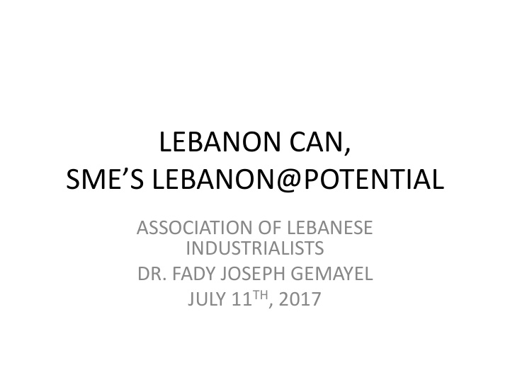 lebanon can sme s lebanon potential