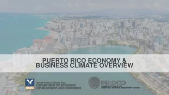 PUERTO RICO ECONOMY &amp;  BUSINESS CLIMATE OVERVIEW  Our Mission  Markets  Enterprise PR  Achieve