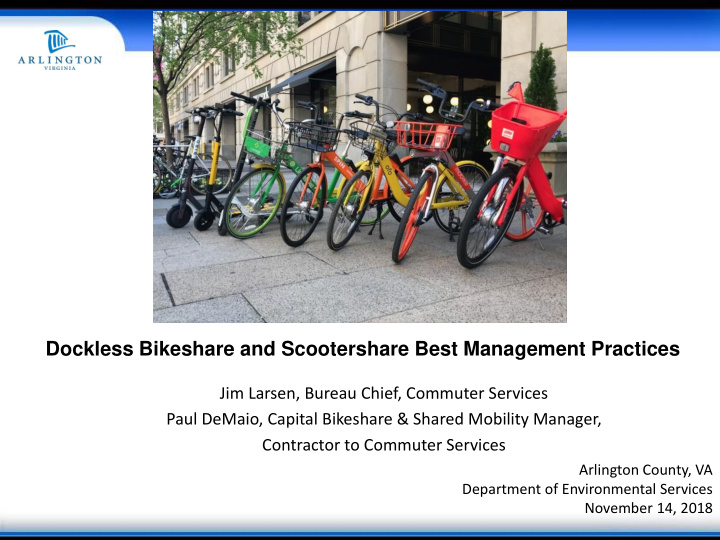 dockless bikeshare and scootershare best management