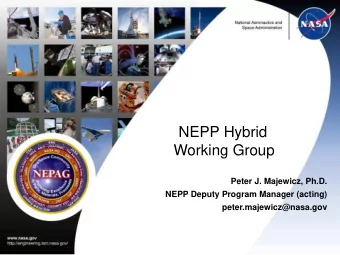 NEPP Hybrid  Working Group  Peter J. Majewicz, Ph.D.  NEPP Deputy Program Manager (acting)