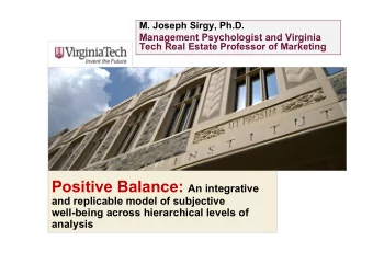 This presentation is based  This presentation is based  partly on:  partly on:  Sirgy, M. J.