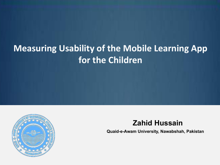 measuring usability of the mobile learning app for the