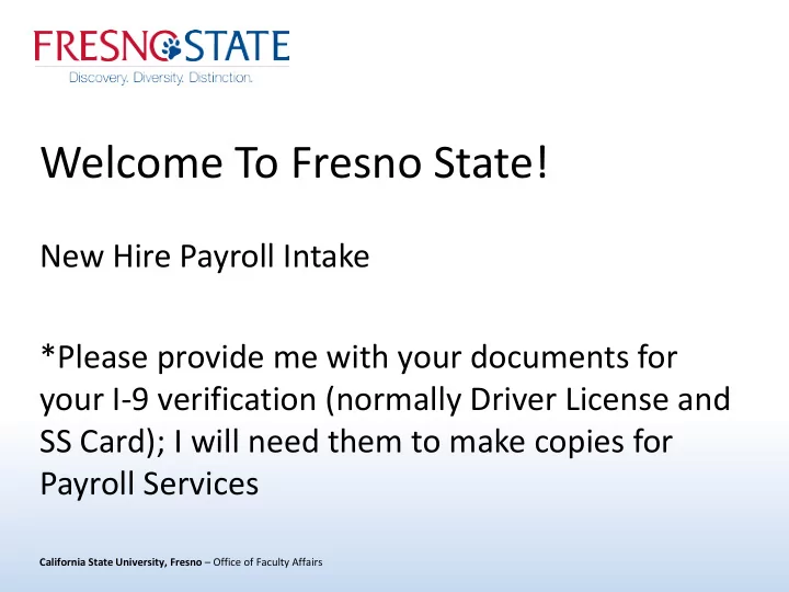 welcome to fresno state