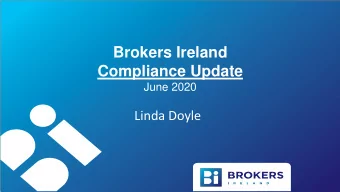 Compliance Update  June 2020  Linda Doyle  Items Covered  AML - Non-face to face interaction