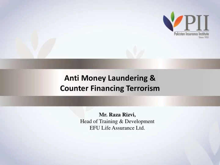 counter financing terrorism