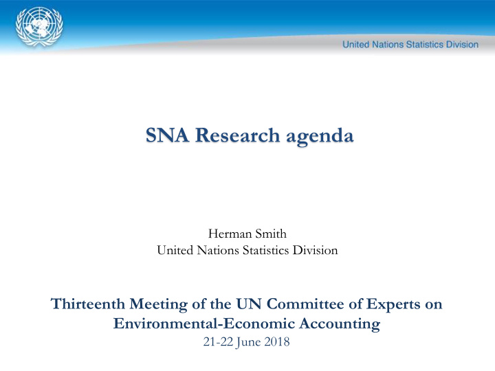 sna research agenda