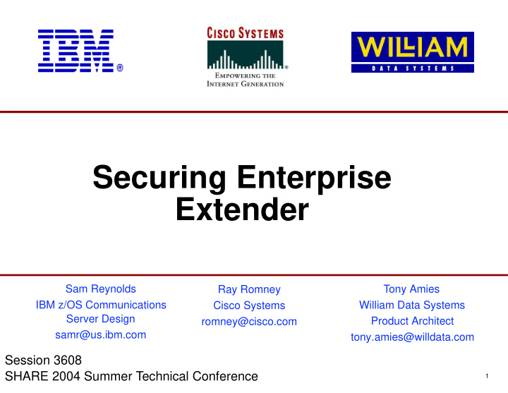 securing enterprise extender