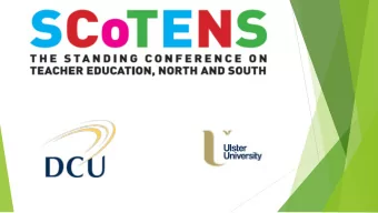 Teacher-Assistant  Partnerships in Special  Schools in Ireland and  N.Ireland  Dr Anna Logan  Dr