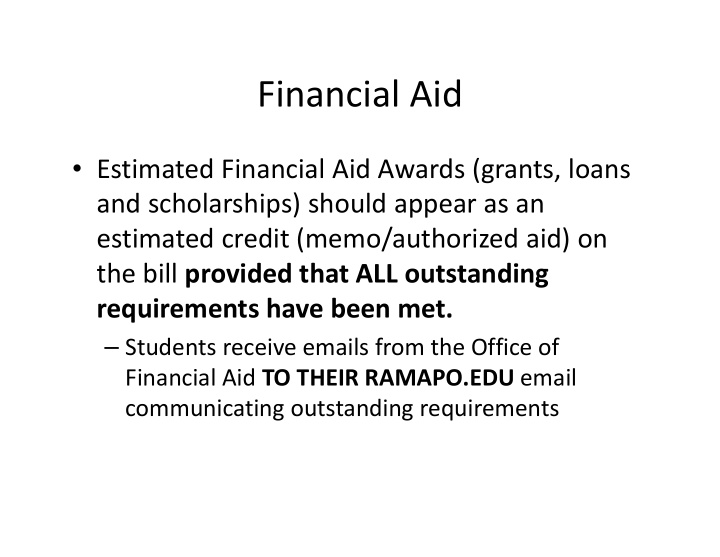 financial aid