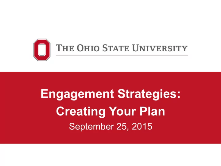 engagement strategies creating your plan