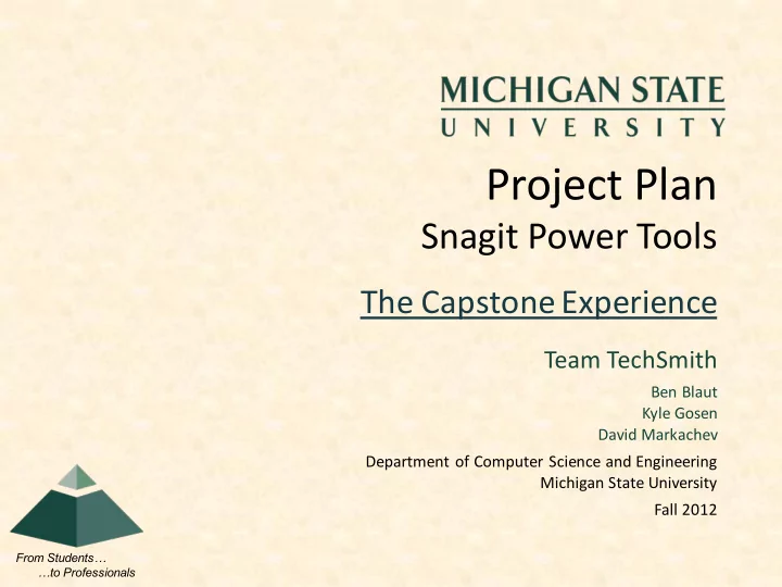 project plan