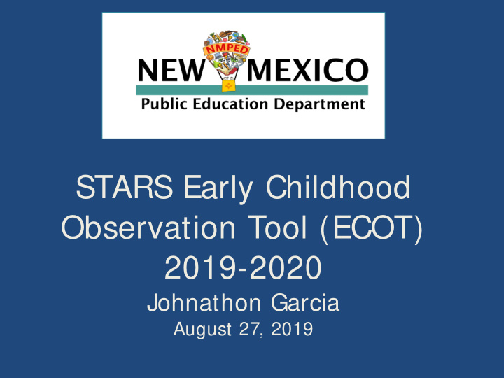 stars early childhood observation tool ecot 2019 2020