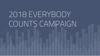 2018 EVERYBODY  COUNTS CAMPAIGN  2  HELLO!  We are Tija and David!  We are here to share some  data