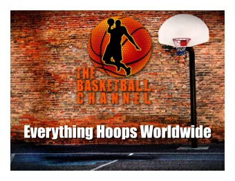 Everything Hoops Worldwide  The Basketball Channel is the first global sports  channel dedicated