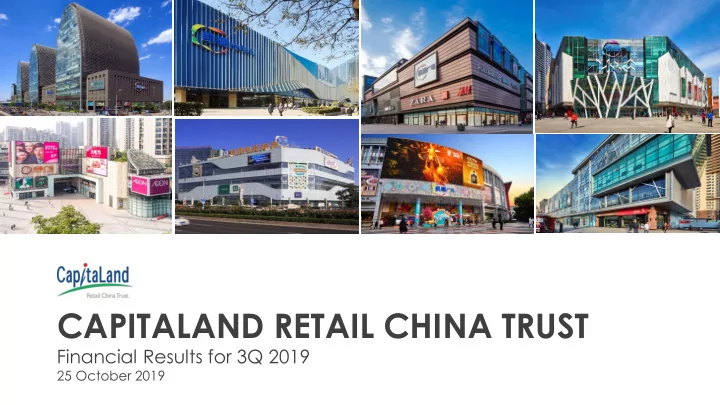 capitaland retail china trust