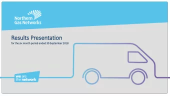 Results Presentation  for  or the  the six mo  month per  perio  iod end  ended 30 Sep  September