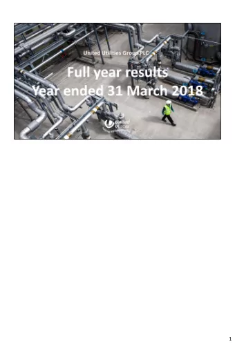 1  2  3  Good morning ladies and gentlemen and welcome to our full year results presentation.  The