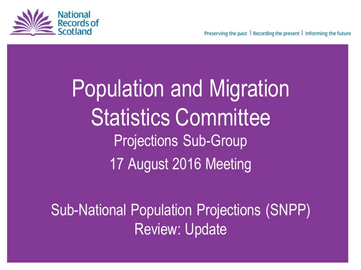 population and migration statistics committee