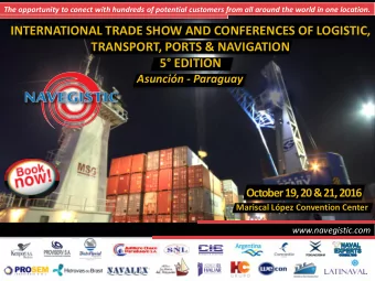 INTERNATIONAL TRADE SHOW AND CONFERENCES OF LOGISTIC,  TRANSPORT, PORTS &amp; NAVIGATION  5