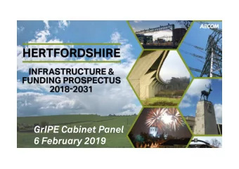 GrIPE Cabinet Panel  6 February 2019  PROSPECTUS OVERVIEW  HIFP provides a strategic overview of