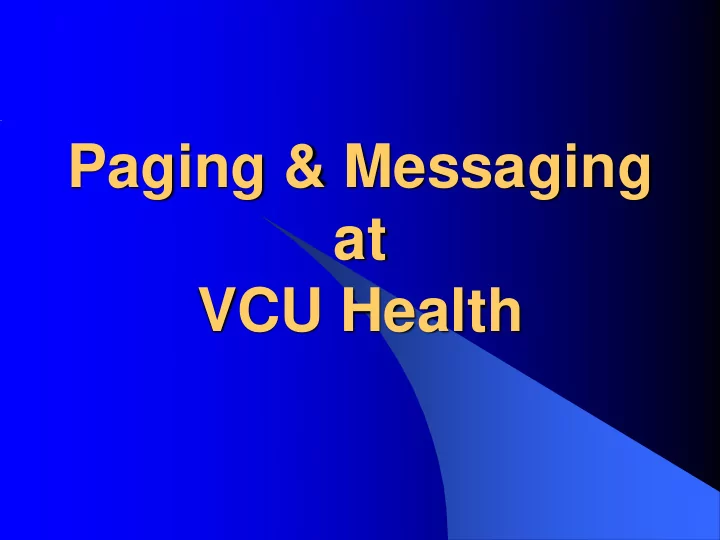 at vcu health vcu health communications center