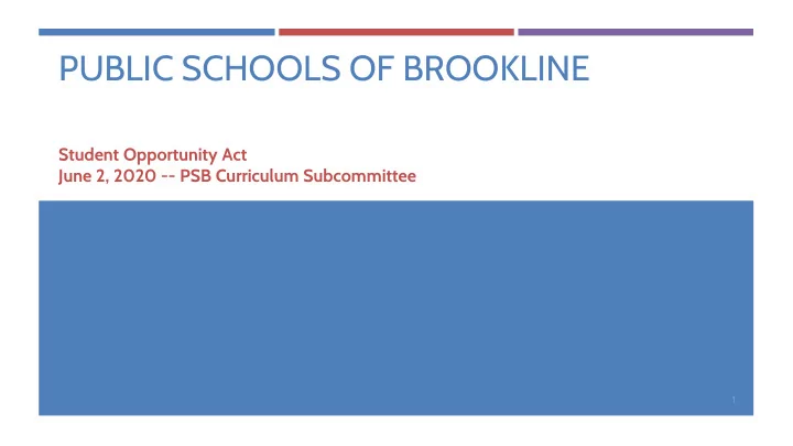 public schools of brookline