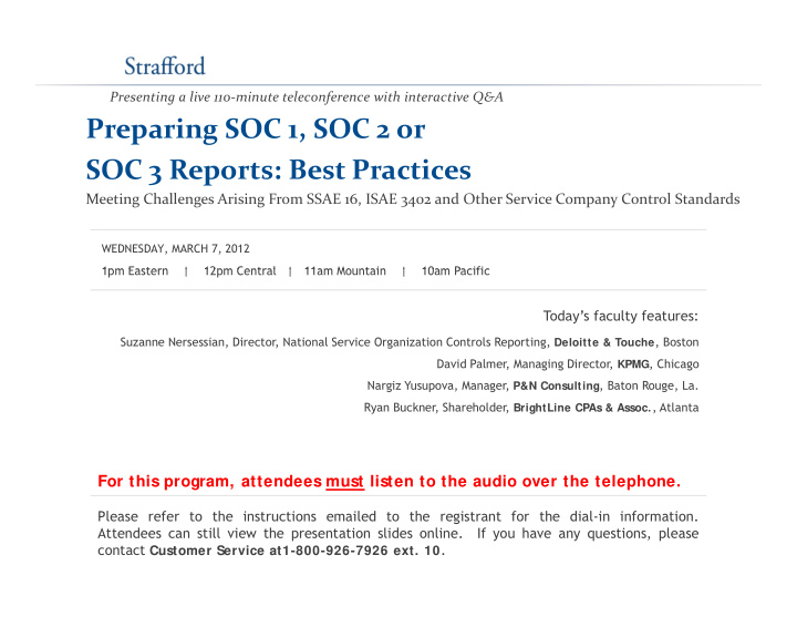 preparing soc 1 soc 2 or soc 3 reports best practices