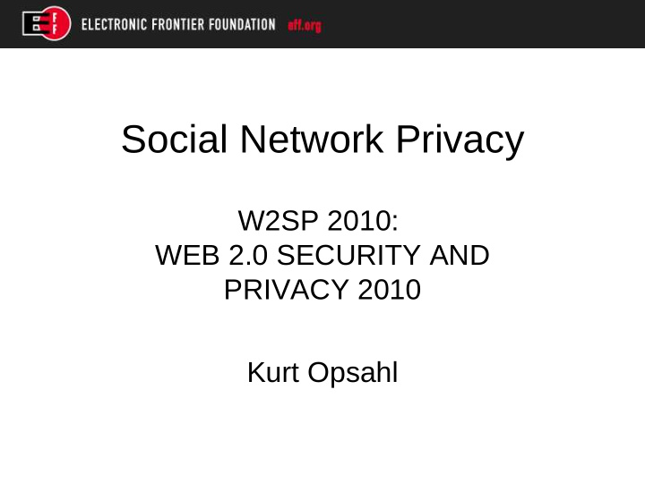 social network privacy