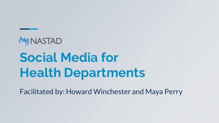 social media for health departments