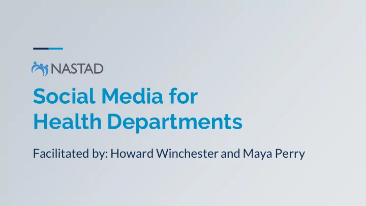 social media for health departments