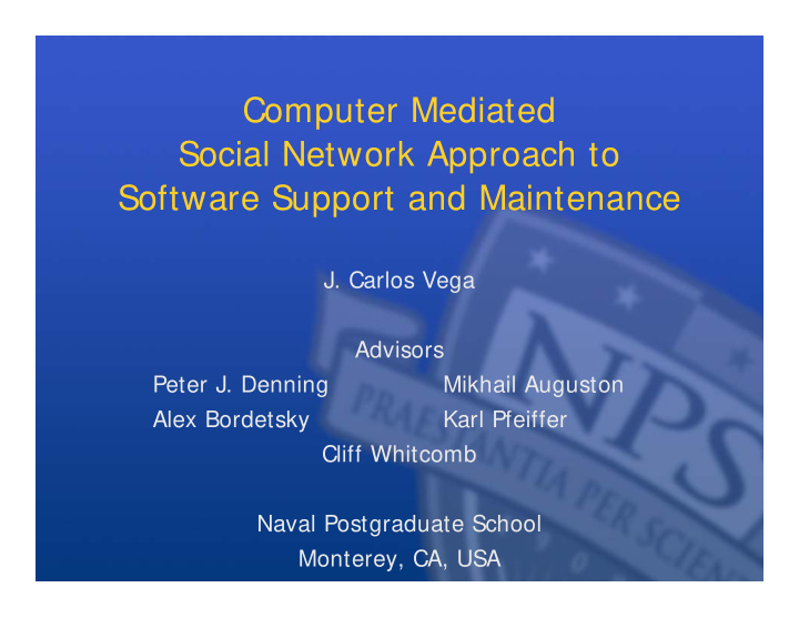 computer mediated social network approach to software