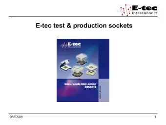 SMD Type  Raised SMD Type  Solderless Type  Thru-Hole Type  05/03/09  2  MiniGrid and SMT