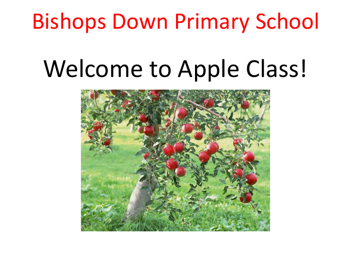 welcome to apple class apple class