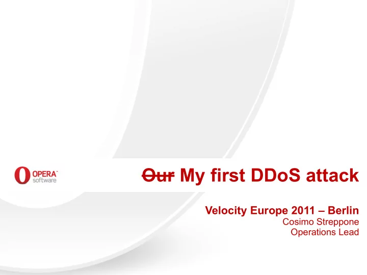 our my first ddos attack