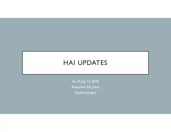 hai updates