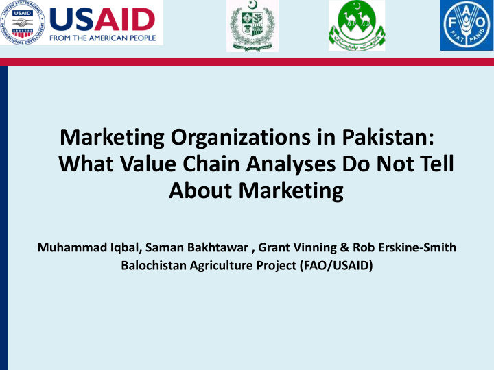 marketing organizations in pakistan
