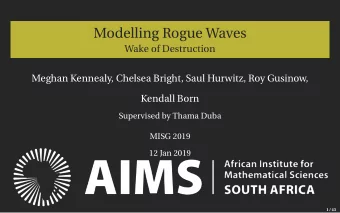 Modelling Rogue Waves  Wake of Destruction  Meghan Kennealy, Chelsea Bright, Saul Hurwitz, Roy