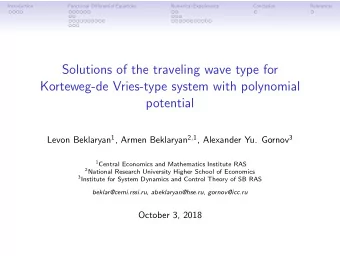 Solutions of the traveling wave type for  Korteweg-de Vries-type system with polynomial  potential